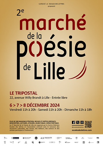 Affiche du Marché de la Poésie de Lille, 2ème édition 2024