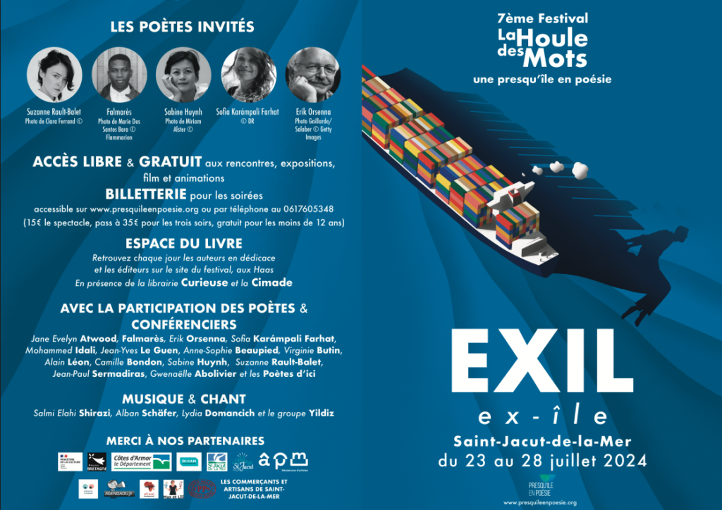 Affiche festival de poésie La houle des mots, 7 édition 2024