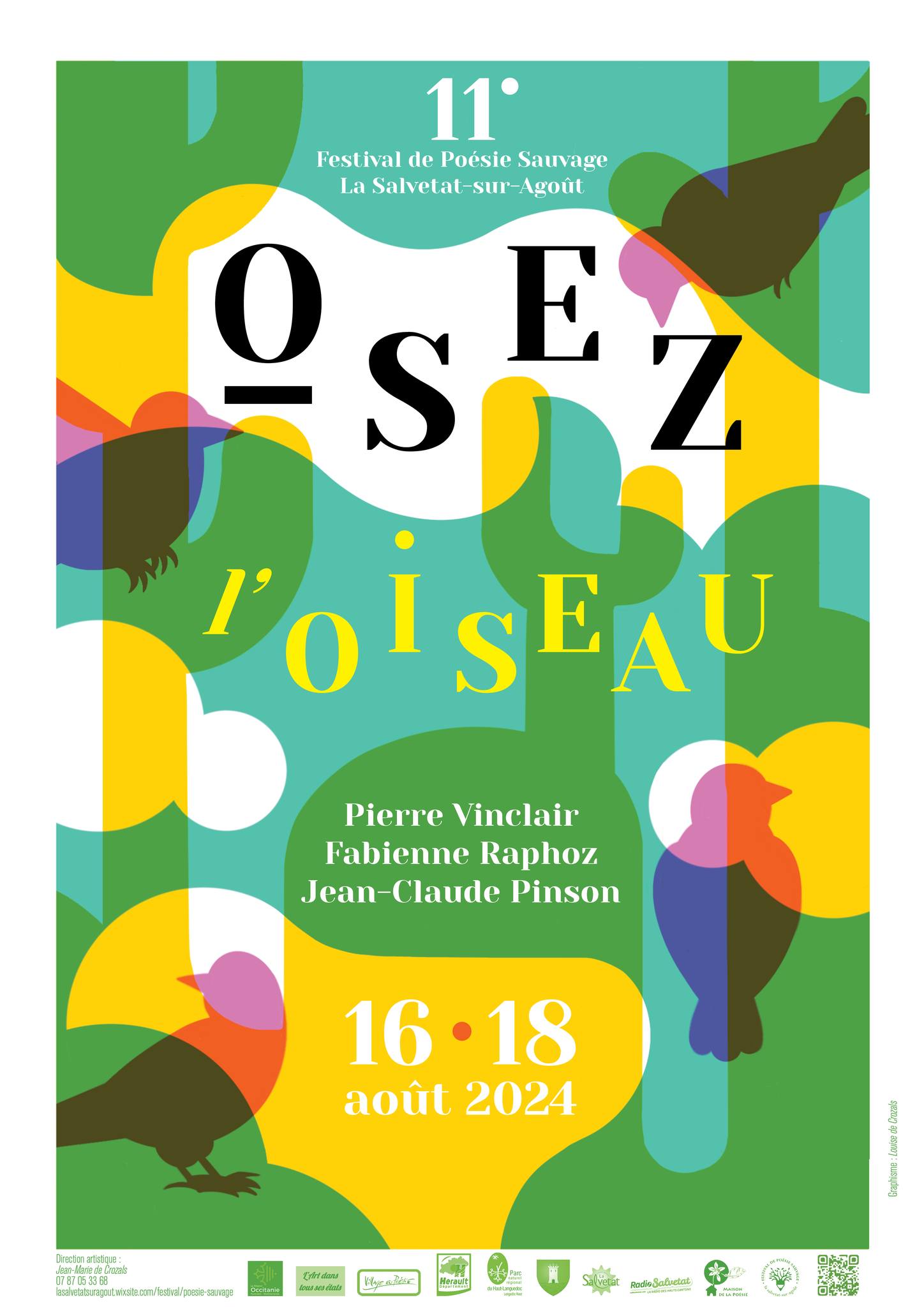 Affiche festival de poésie sauvage La Salvetat-sur-Agout, 11 édition 2024