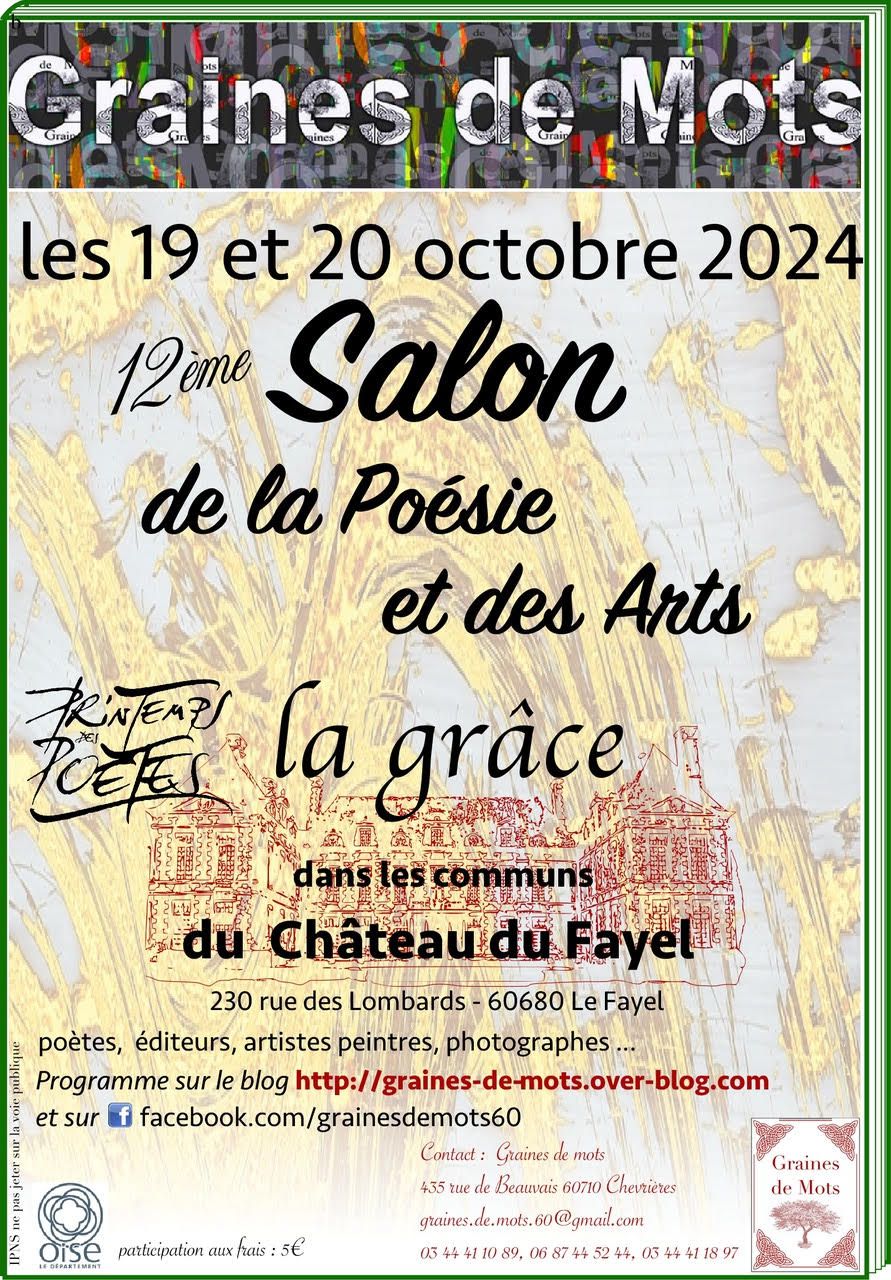 Affiche Salon de la Poésie et des Arts, le Fayel en 2024