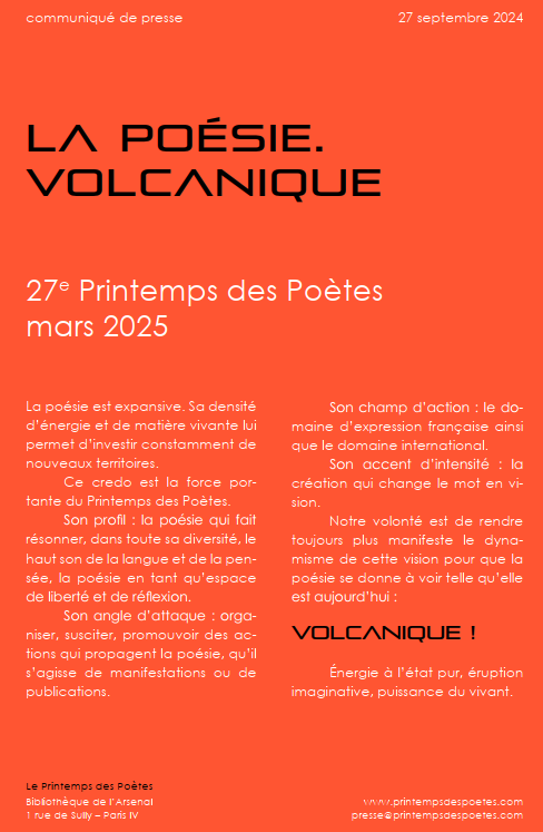 Le Printemps des Poètes, étidion 2025