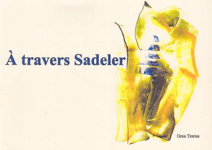 Page de couverture du livre À travers Sadeler